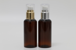 금속에센스펌프 PET 80ml 원형 짙은 갈색용기(R)