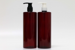 디스펜서(M3) 24&Oslash; PET 490ml 원형 각 레드브라운 용기