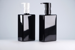 오일펌프(M) PET 330ml 사각납작검정용기