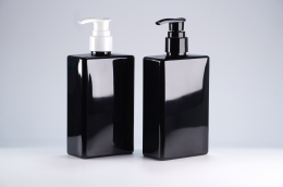 디스펜서(M3) PET 330ml 사각납작검정용기