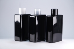 일반캡(D) PET 330ml 사각납작검정용기
