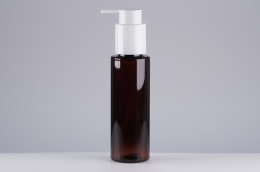 오일펌프(E형) PET 100ml 원형각갈색용기