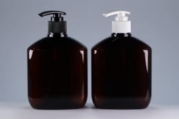 디스펜서(베이직) 28&Oslash; PET 500ml 사각납작 갈색용기