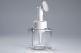 브러쉬형 거품펌프 PET 250ml 사각투명용기