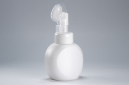 브러쉬형 거품펌프 PE 300ml 원형납작백색용기