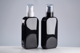 에센스펌프 PET 200ml 사각납작검정용기(C)