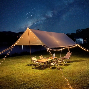 교체 가능 태양열 패널 USB 유리알 캠핑 조명