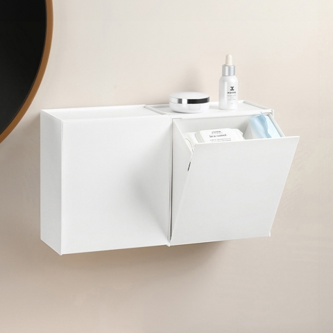 마요 반플랩 욕실 부착형 휴지통 다용도 수납 정리함