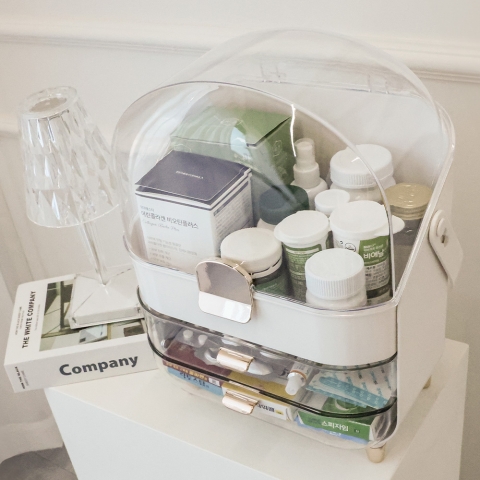 토미 가정 회사 영양제 상비약 투명 뚜껑 서랍 보관함