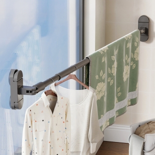 뉴 라베 길이조절 공간활용 창문 타일 흡착식 무타공 빨래 건조대