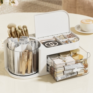 21세기트랜드 라움 회전 투명정리함 다용도 아크릴 펜트리 수납함