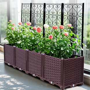 테라핀 조립식 화분 연결 정원 미니 철제 울타리 기둥 펜스