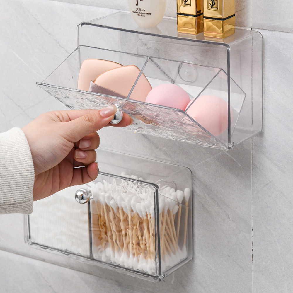 아이스셀 무타공 벽걸이 빙하 무늬 아이스 패턴 덮개있는 투명 케이스