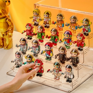 셋업 4단 계단형 거치대 투명 진열대 조립식 받침대