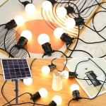 루시안 태양광 LED 알전구 파티라이트 오징어등 스트링라이트 줄조명 루프탑