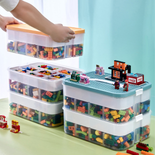 나눔 3단 블록 박스 리빙박스 장난감 레고 정리함