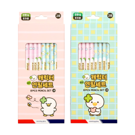 2500 캐릭터 연필세트 2B (8자루)