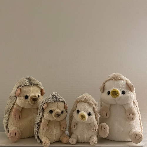 SUNLEMON) FLUFFIES-플러피애니멀 고슴도치M (BE/WH/BR)