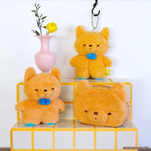 SUNLEMON) 폭신폭신탓똔 패스파우치&릴 키홀더/다용도 파우치 코스메 가방고리