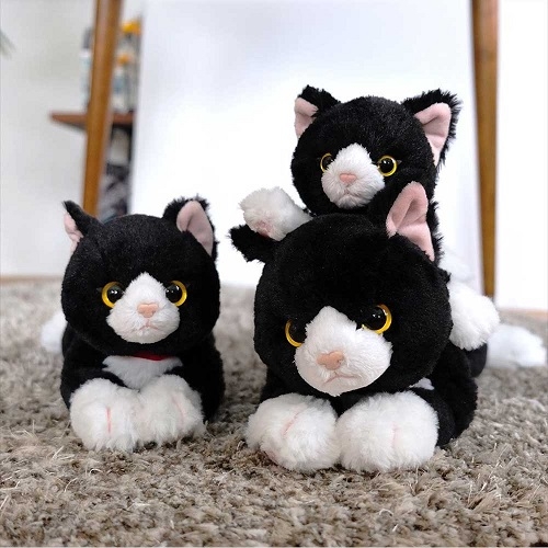 SUNLEMON) 무릎인형 턱시도 고양이 인형 하치와레