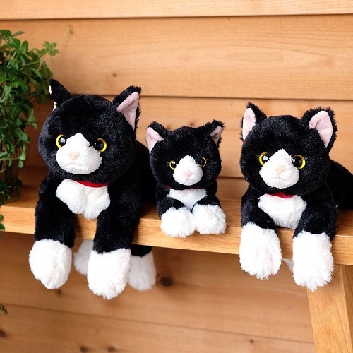 SUNLEMON) 무릎인형 턱시도 고양이 인형 하치와레