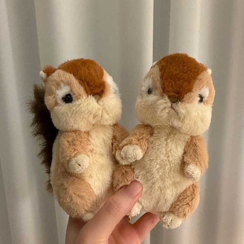 SUNLEMON) 플러피애니멀 다람쥐 애착 동물 인형