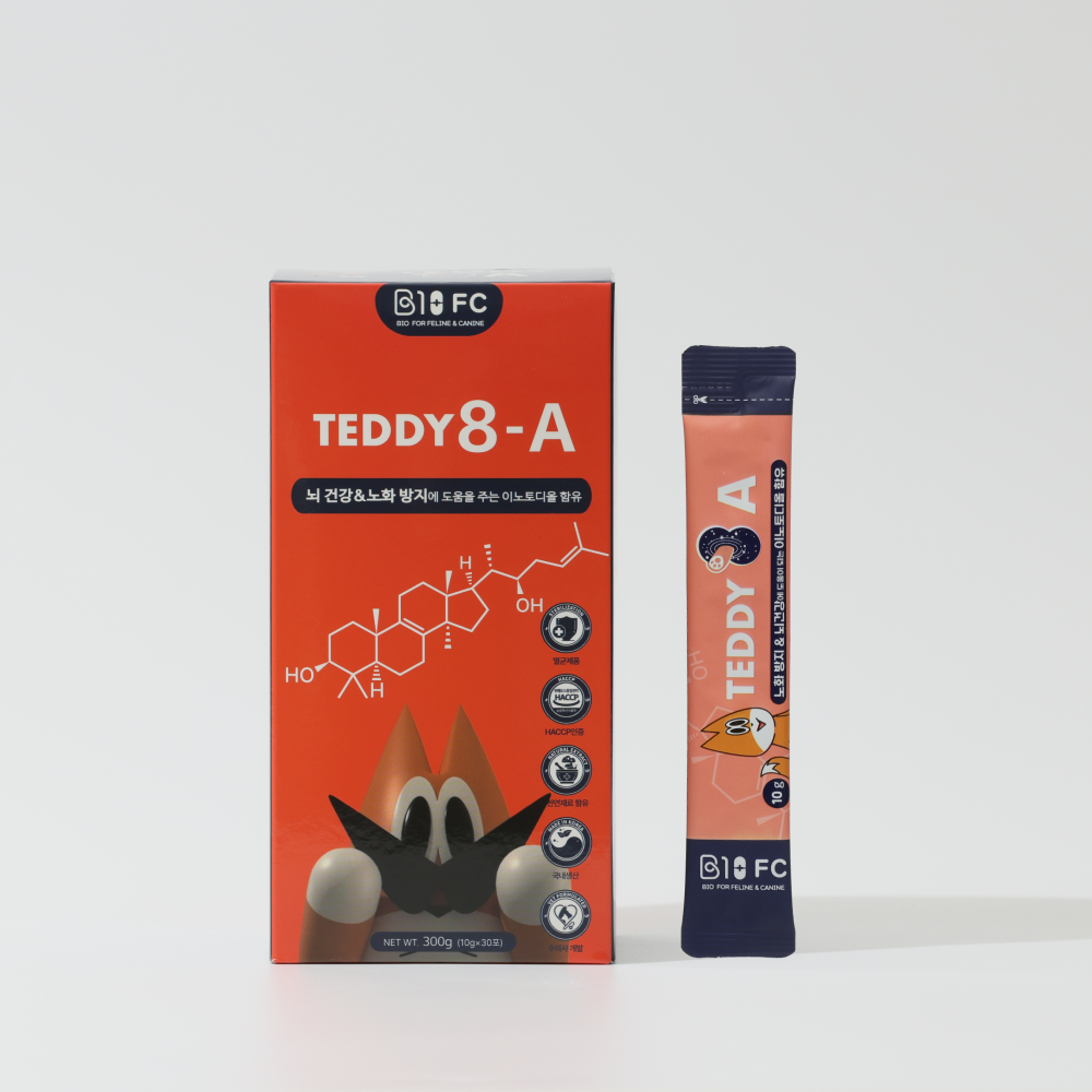[수의사개발] TEDDY8-A 반려동물 영양제 뇌건강 및 노화방지. 인지 기능 장애 완화 도움