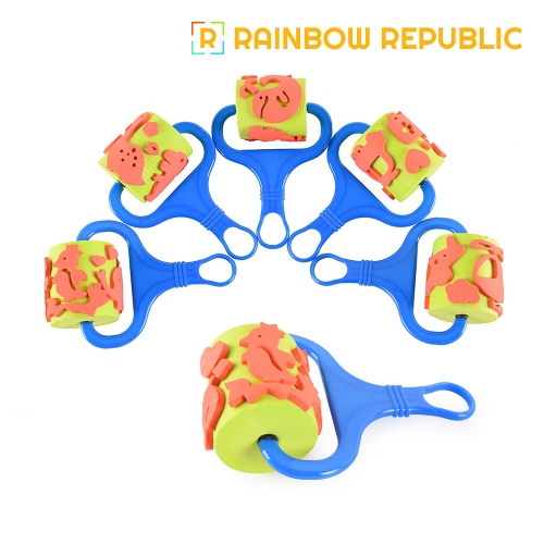 [레인보우] EVA 대형 롤러 5종세트 (다양/도시/정글/동물/성탄절/자연/해저세계 중 선택)