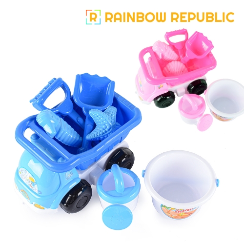 [레인보우] 덤프트럭 모래놀이