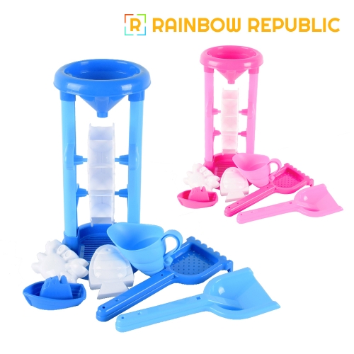 [레인보우] 2단 물레방아 모레놀이(블루) / 모래성 쌓기