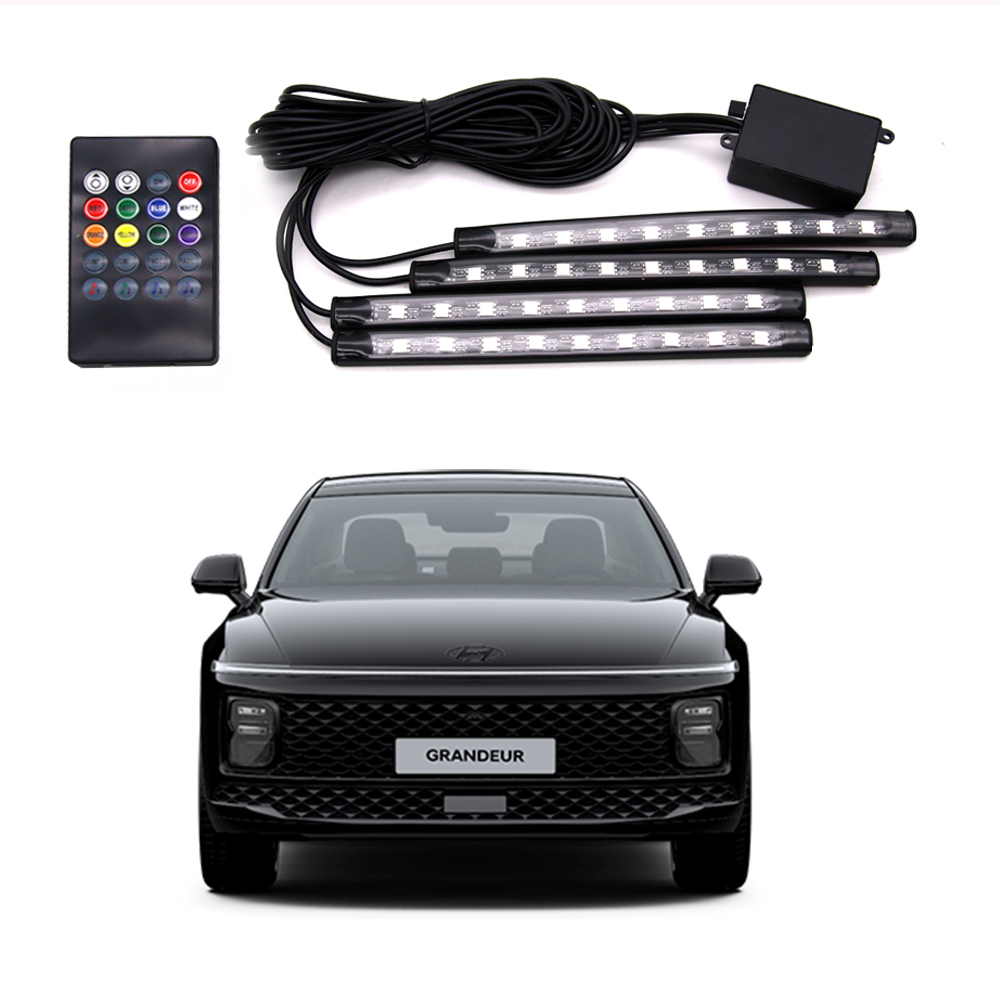 [K1038] 현대 그랜져 GN7 디올뉴그랜져 RGB LED풋등 17cm 36LED (USB형 시거잭형)