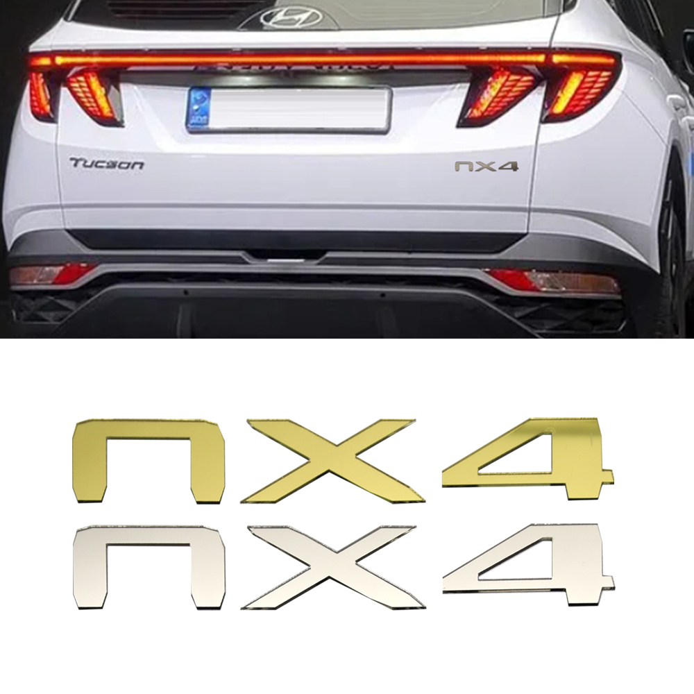 [K1907] 현대 투싼 NX4 아크릴 레터링 엠블럼 스티커 뱃지