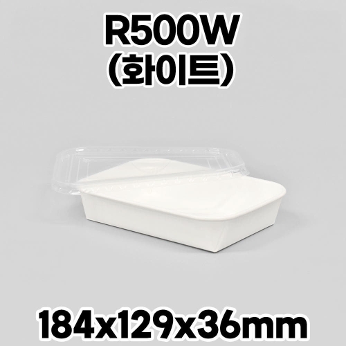 종이도시락 DRP-R500W 화이트 PP뚜껑 300개