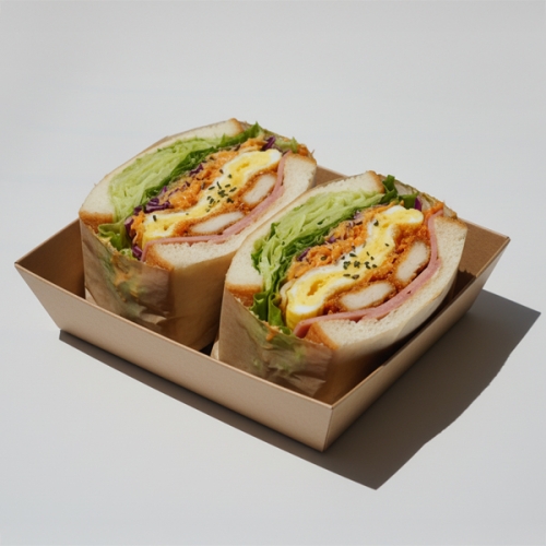 샌드위치용기 HUA-4호 크라프트 1box(500개입)