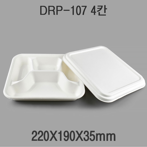 다용도 펄프 도시락 용기 DRP-107 1box(500개)