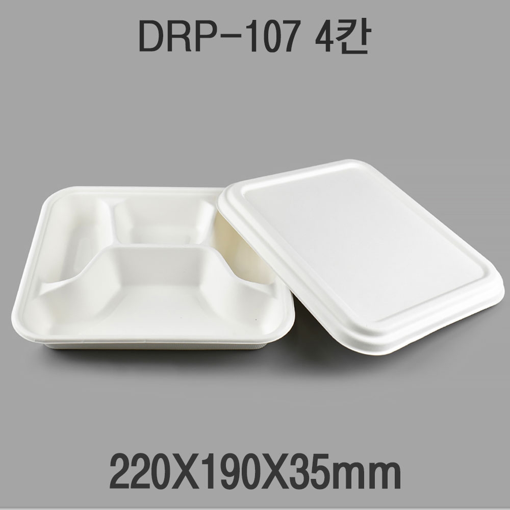 다용도 펄프 도시락 용기 DRP-107 1box(500개)