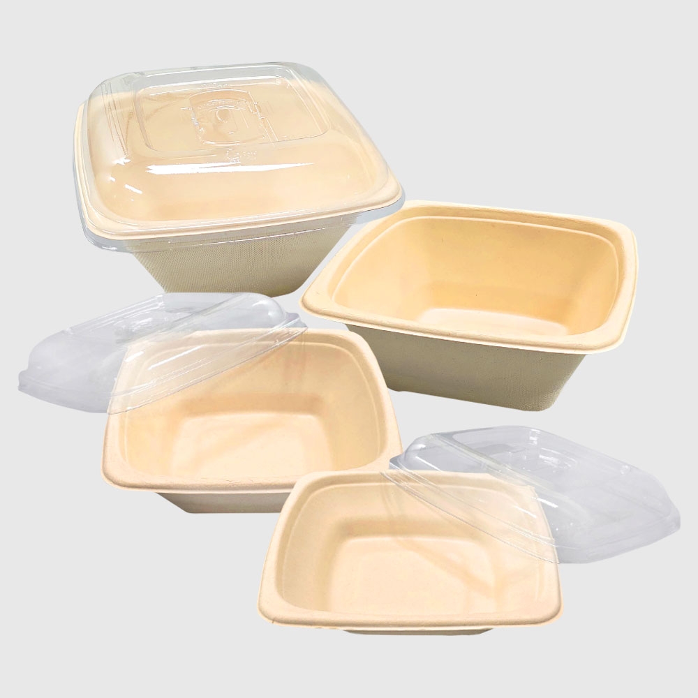 샐러드 포케 사각 펄프도시락 모음 1box(300개)