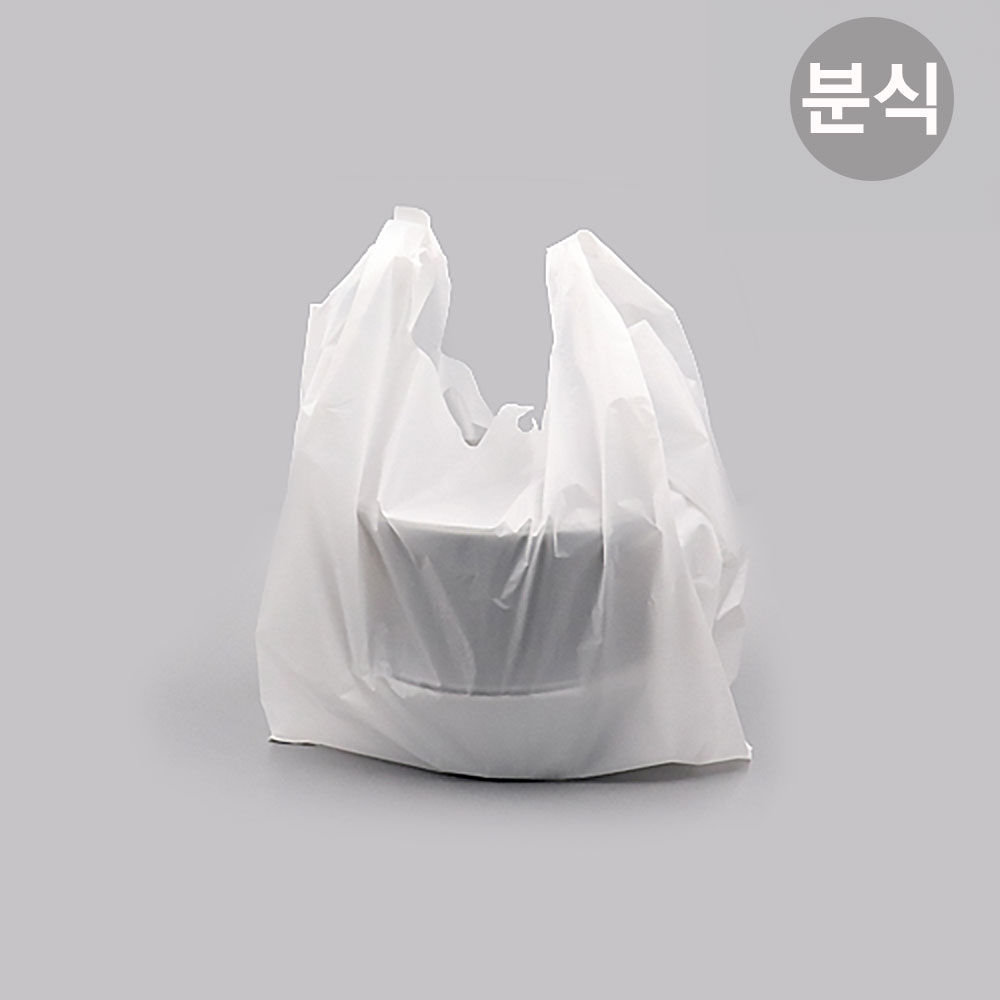 배달봉투 HDPE 유백 분식 (1000매)