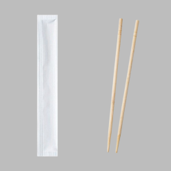 둥근 대나무 젓가락 20cm 백색 무지 개별포장 2,000개 일회용 나무젓가락