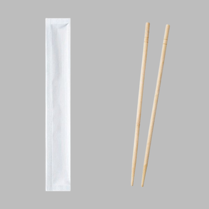 둥근 대나무 젓가락 20cm 백색 무지 개별포장 2,000개 일회용 나무젓가락