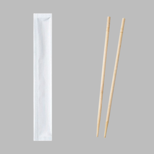 둥근 대나무 젓가락 20cm 백색 무지 개별포장 2,000개 일회용 나무젓가락
