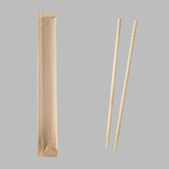 둥근 대나무 젓가락 20cm 크라프트 무지 개별포장 2,000개 일회용 나무젓가락