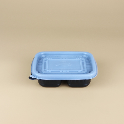 사각반죽용기 블랙 3칸 1box(600개)