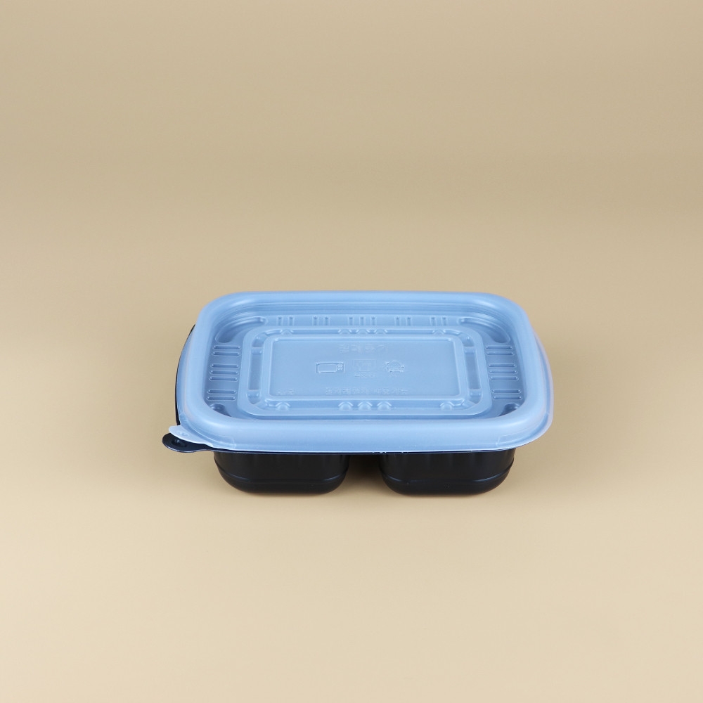 사각반죽용기 블랙 3칸 1box(600개)