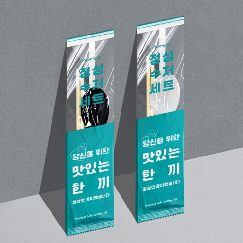 2종세트(숟가락+젓가락) 정성수저 세트 1box(500ea)
