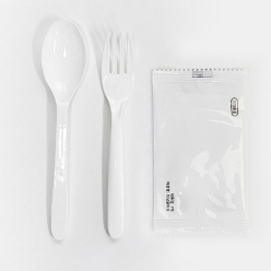 3종세트(숟가락+포크+물티슈) 1box(500ea)