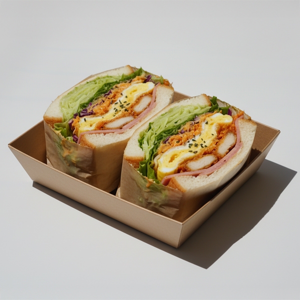 샌드위치용기 HUA-4호 화이트 1box(500개입)