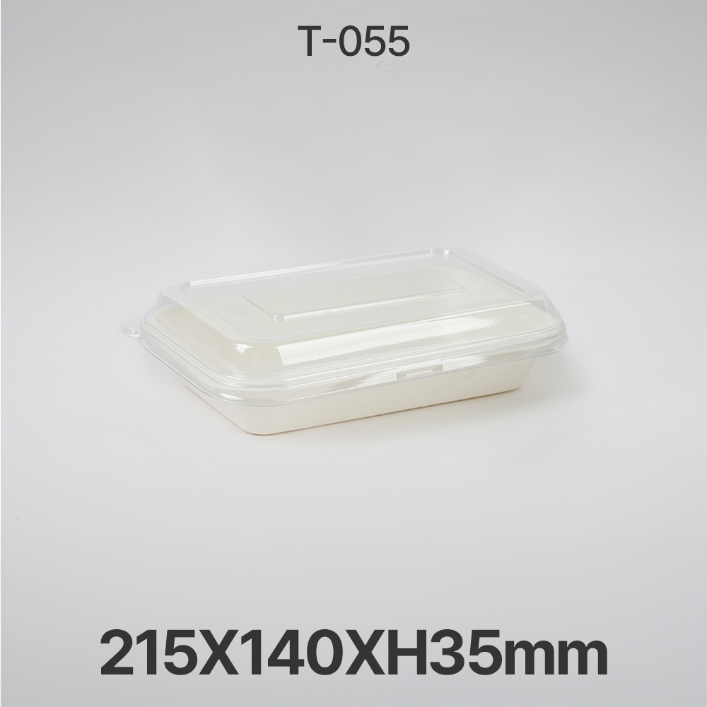 사각 펄프 용기 T-055 화이트 1box 300개