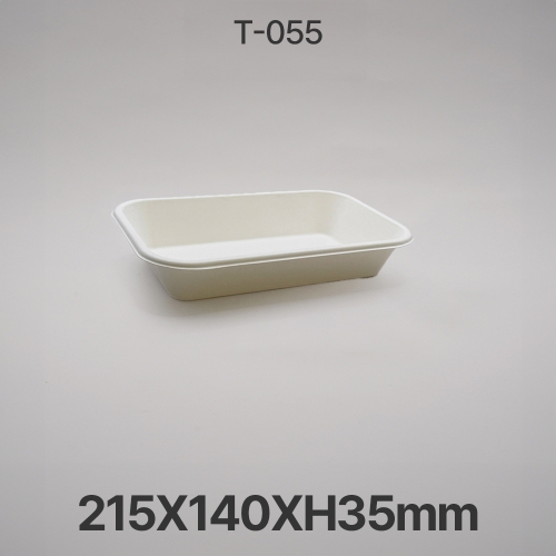 사각 펄프 용기 T-055 화이트 1box 300개