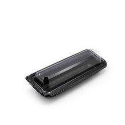 일회용 한줄김밥 검정 용기 뚜껑 600개 배달 포장용기